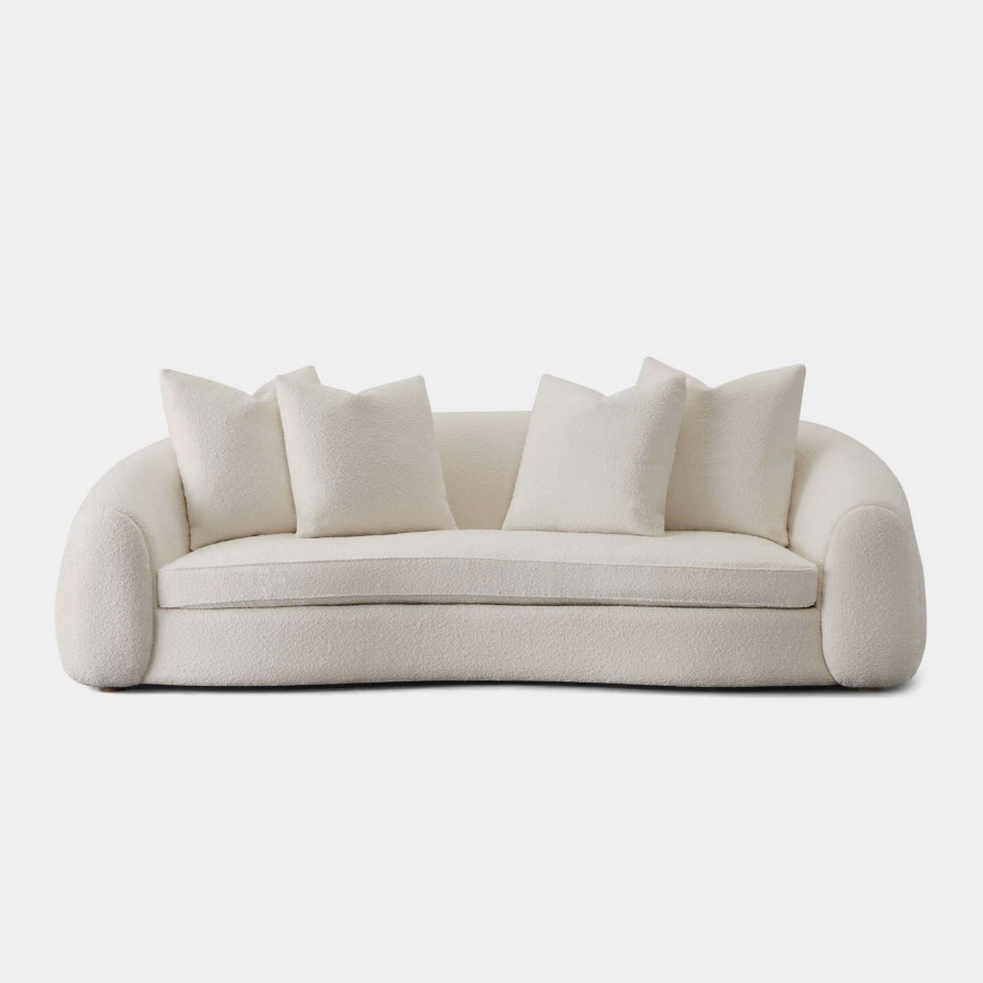 Harbour Gabriel 2 Seat Sofa - Oak Natural / Boucle Natural