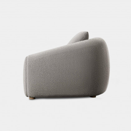 Harbour Gabriel Lounge Chair - Oak Brown, Harbour Belgian Linen Smoke
