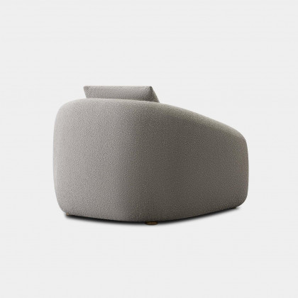 Harbour Gabriel Lounge Chair - Oak Brown, Harbour Belgian Linen Smoke