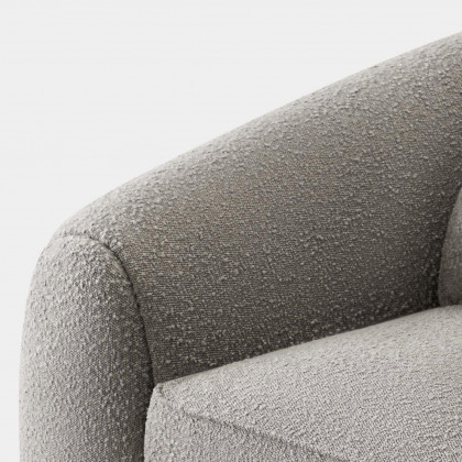 Harbour Gabriel Lounge Chair - Oak Brown, Harbour Belgian Linen Smoke