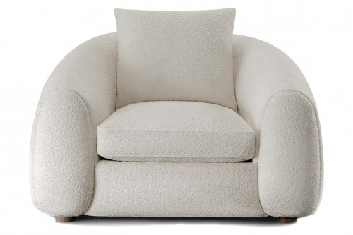 Harbour™ Gabriel Lounge Chair - Oak Natural / Boucle Ivory