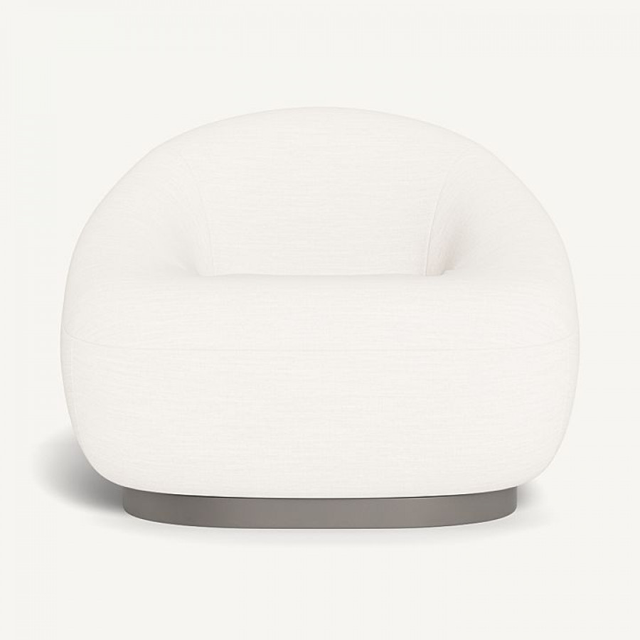 Harbour Gio Lounge Chair - Aluminum Taupe, Panama Blanco