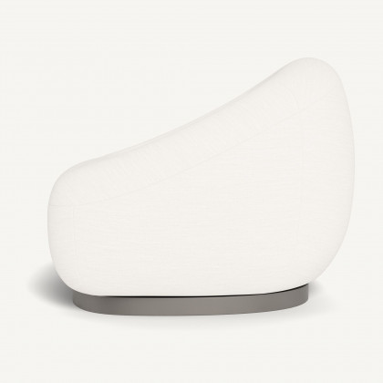 Harbour Gio Lounge Chair - Aluminum Taupe, Panama Blanco