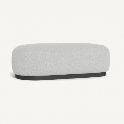 Harbour Gio Ottoman - Aluminum Asteroid / Copacabana Sand