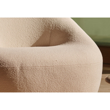 Harbour Gio Ottoman - Aluminum Asteroid / Copacabana Sand