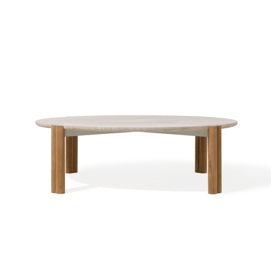 Harbour Gio Ottoman - Aluminum Bone, Siesta Taupe