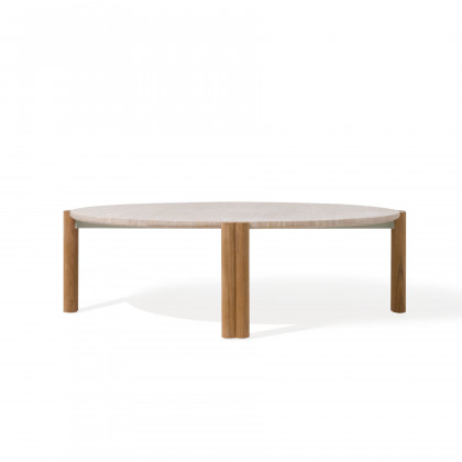 Harbour Gio Ottoman - Aluminum Bone, Siesta Taupe
