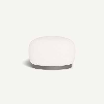 Harbour Gio Ottoman - Aluminum Taupe / Panama Blanco