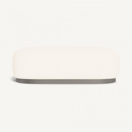 Harbour Gio Ottoman - Aluminum Taupe / Riviera Ivory