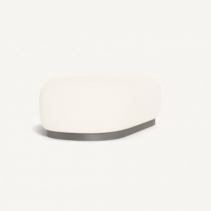 Harbour Gio Ottoman - Aluminum Taupe / Riviera Ivory