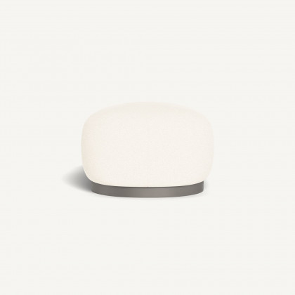 Harbour Gio Ottoman - Aluminum Taupe / Riviera Ivory