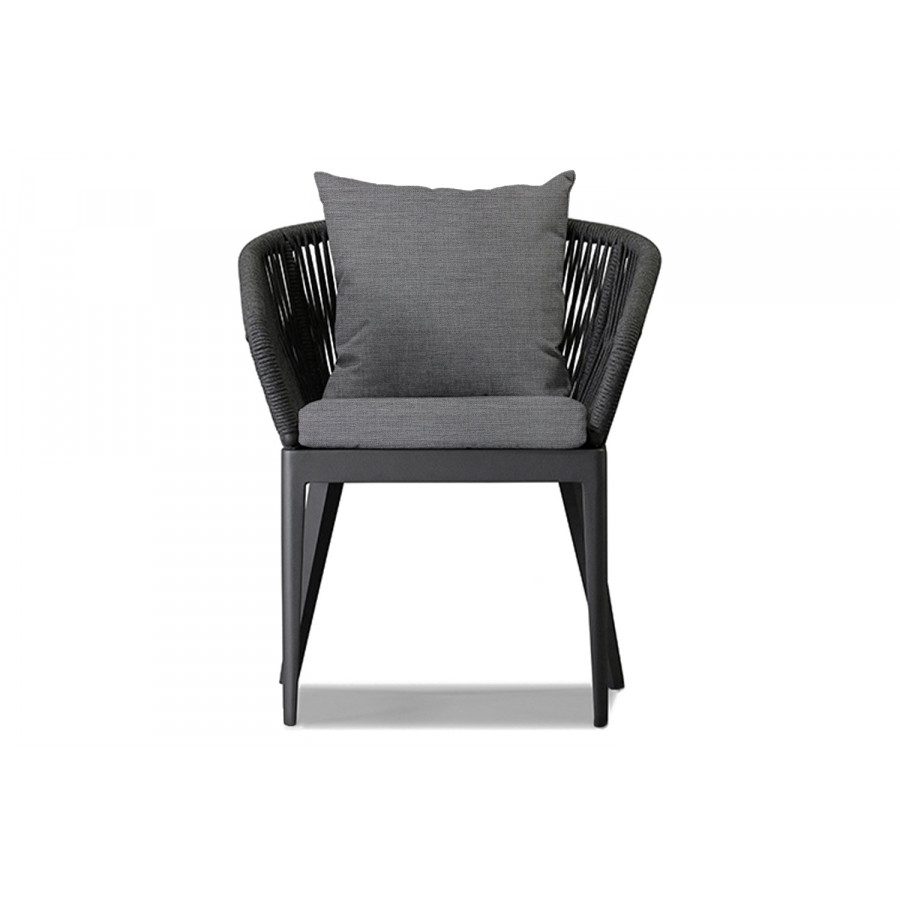Harbour Hamilton Dining Chair - Aluminum Asteroid, Lisos Piedra