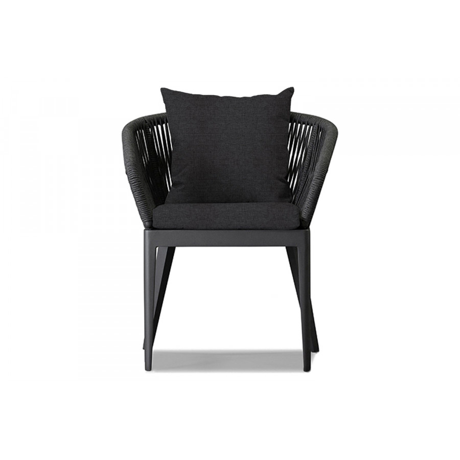 Harbour Hamilton Dining Chair - Aluminum Asteroid, Copacabana Midnight