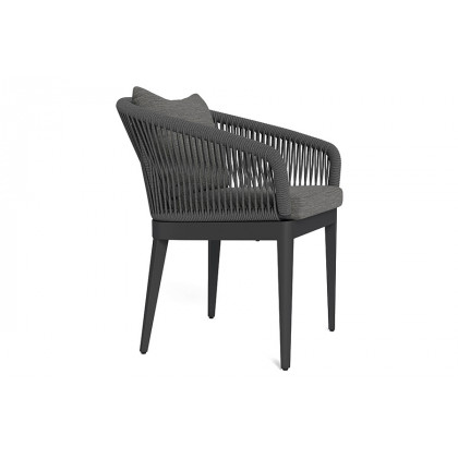 Harbour Hamilton Dining Chair - Aluminum Asteroid, Copacabana Midnight