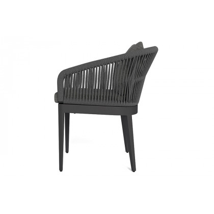 Harbour Hamilton Dining Chair - Aluminum Asteroid, Copacabana Midnight