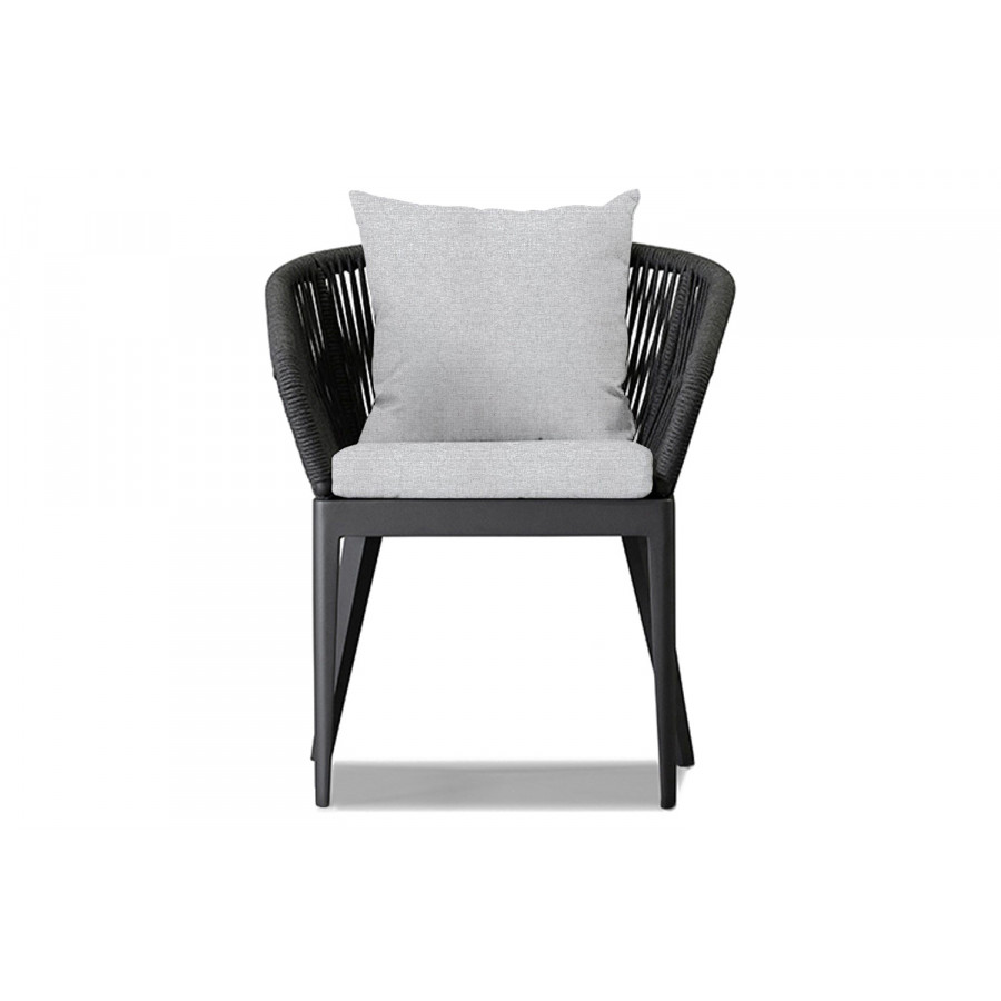 Harbour Hamilton Dining Chair - Aluminum Asteroid, Copacabana Sand
