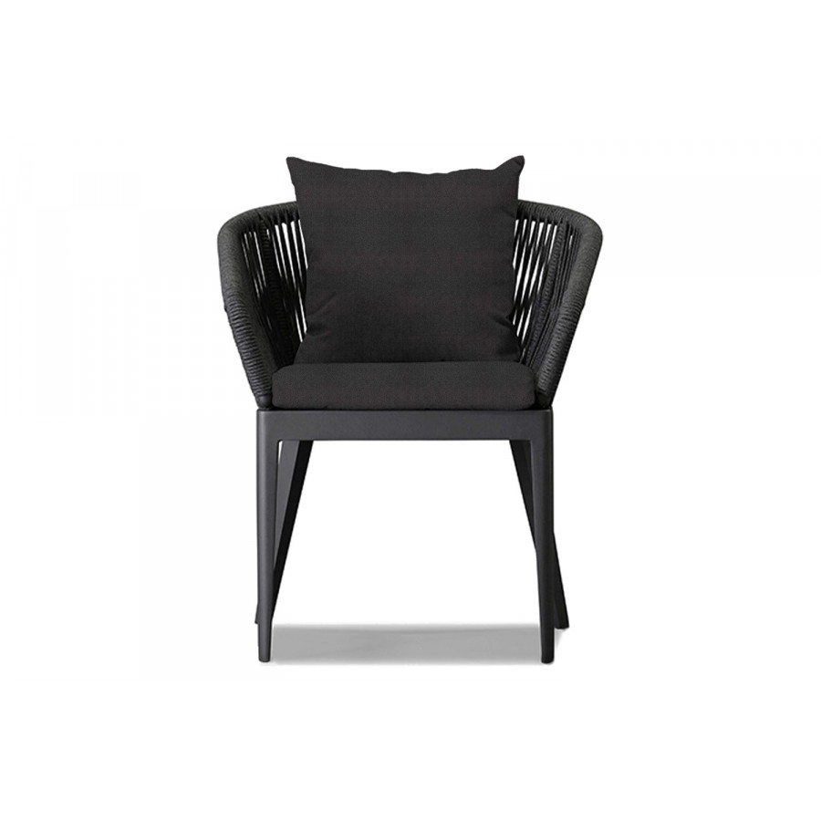 Harbour Hamilton Dining Chair - Aluminum Asteroid, Riviera Slate