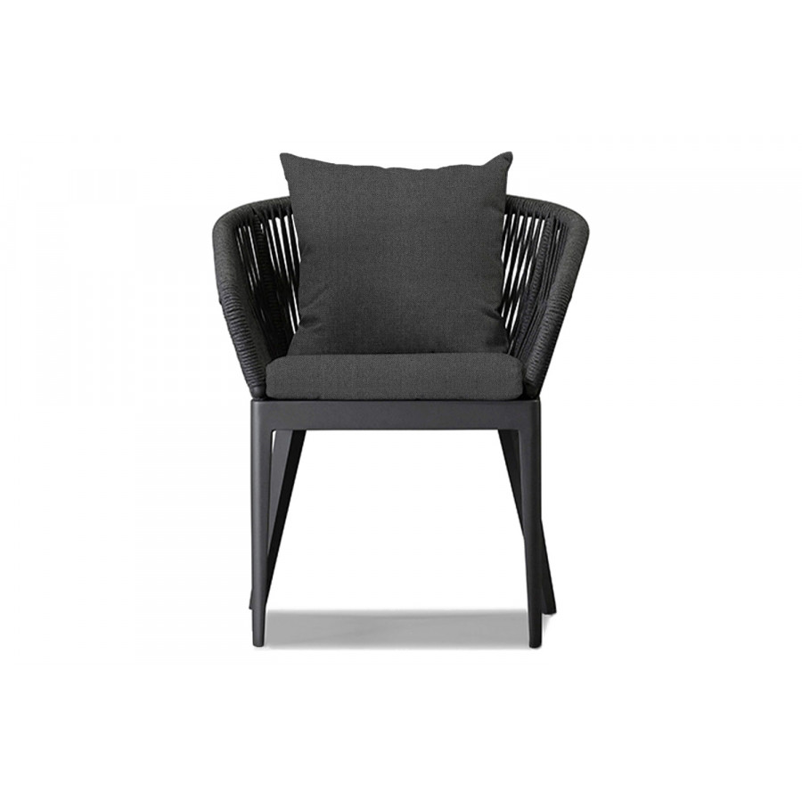 Harbour Hamilton Dining Chair - Aluminum Asteroid, Siesta Slate
