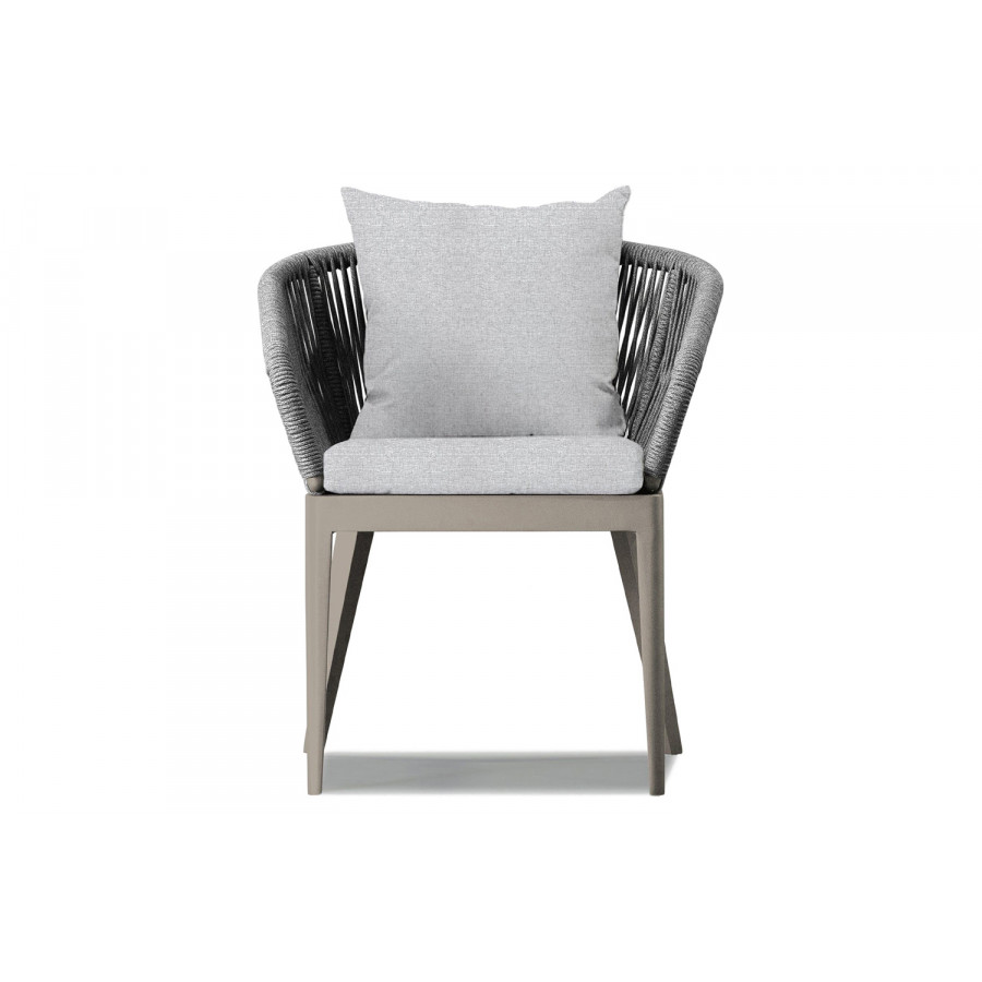 Harbour Hamilton Dining Chair - Aluminum Taupe, Copacabana Sand