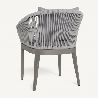 Harbour Hamilton Dining Chair - Aluminum Taupe, Panama Cloud