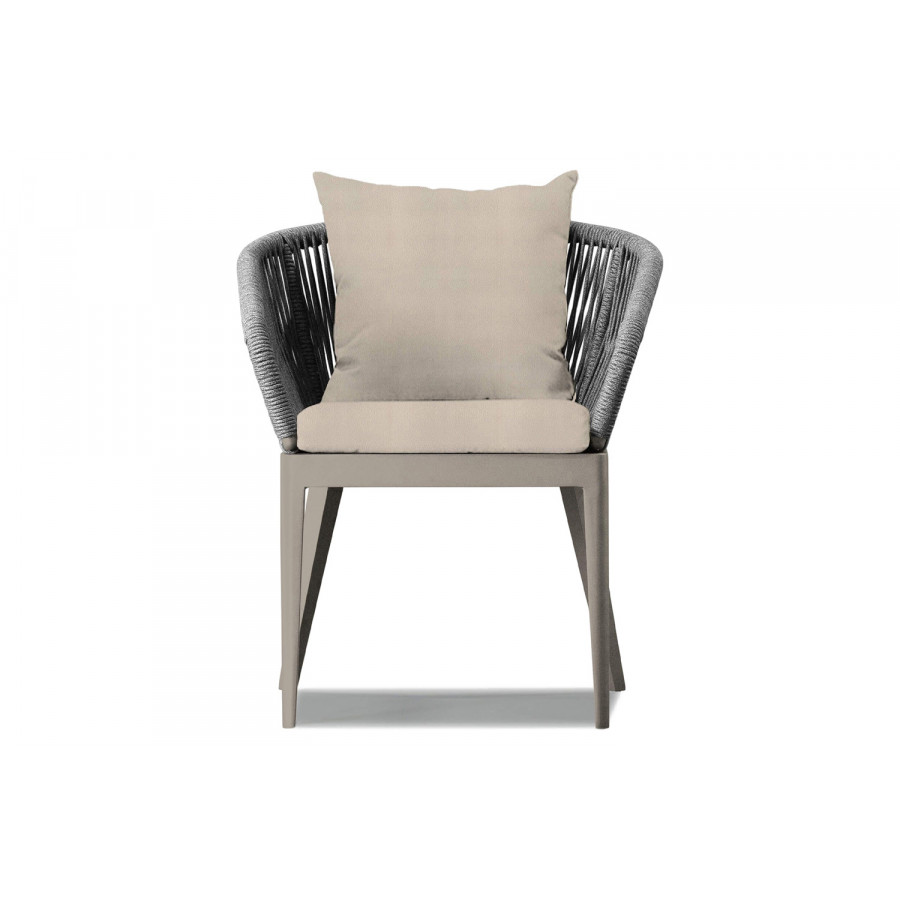 Harbour Hamilton Dining Chair - Aluminum Taupe, Riviera Sand