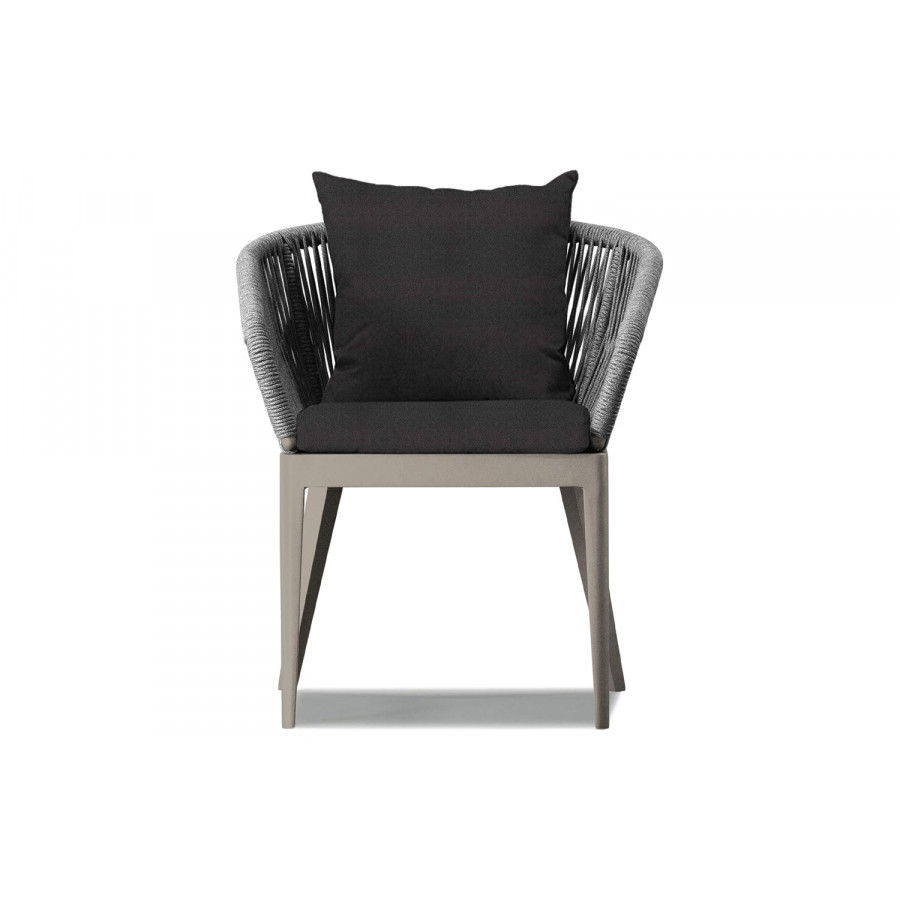 Harbour Hamilton Dining Chair - Aluminum Taupe, Riviera Slate