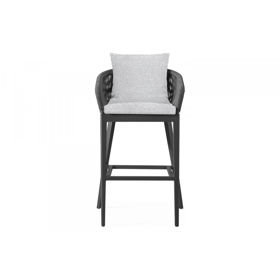 Harbour Hamilton Counter Stool - Aluminum Asteroid, Copacabana Sand