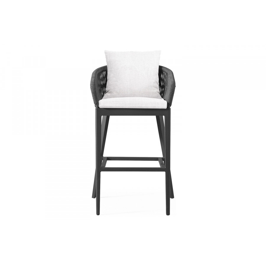 Harbour Hamilton Counter Stool - Aluminum Asteroid, Panama Blanco