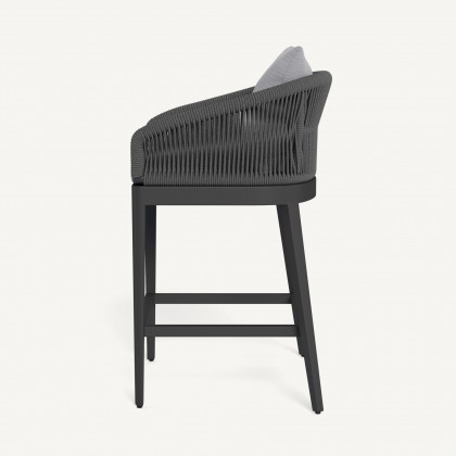 Harbour Hamilton Counter Stool - Aluminum Asteroid, Panama Cloud