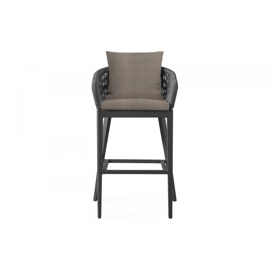 Harbour Hamilton Counter Stool - Aluminum Asteroid, Riviera Stone