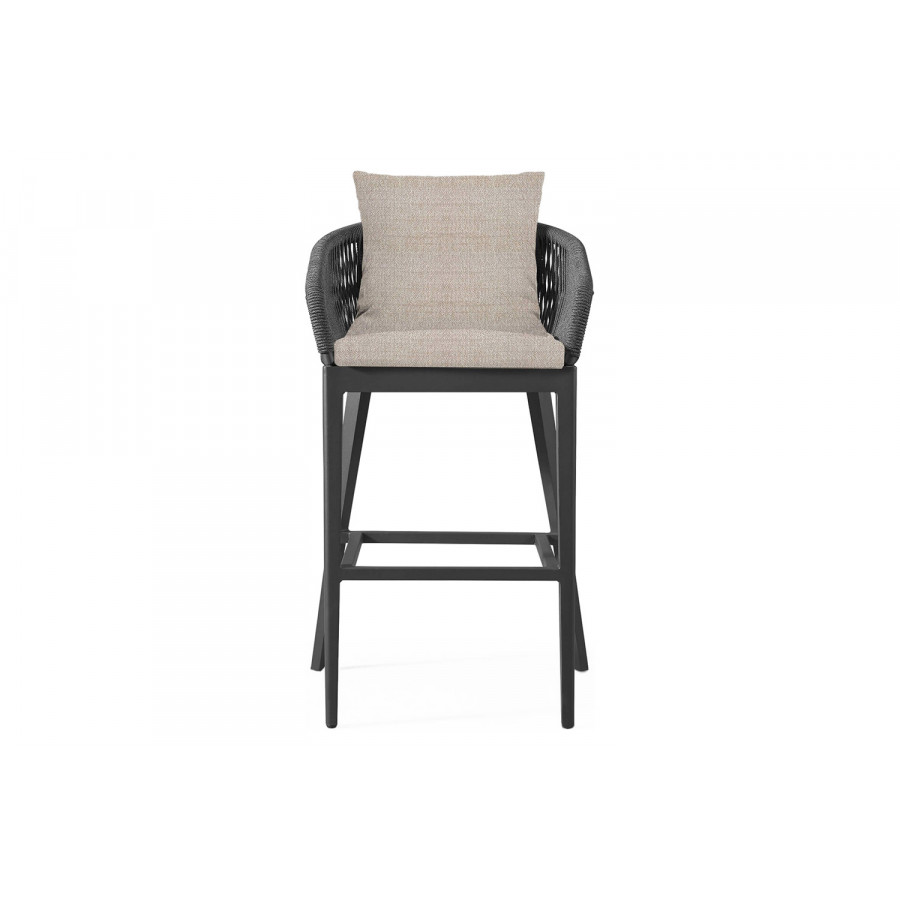 Harbour Hamilton Counter Stool - Aluminum Asteroid, Siesta Taupe