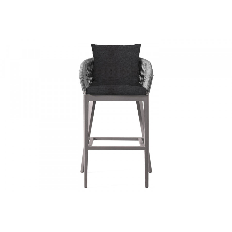 Harbour Hamilton Counter Stool - Aluminum Taupe, Copacabana Midnight