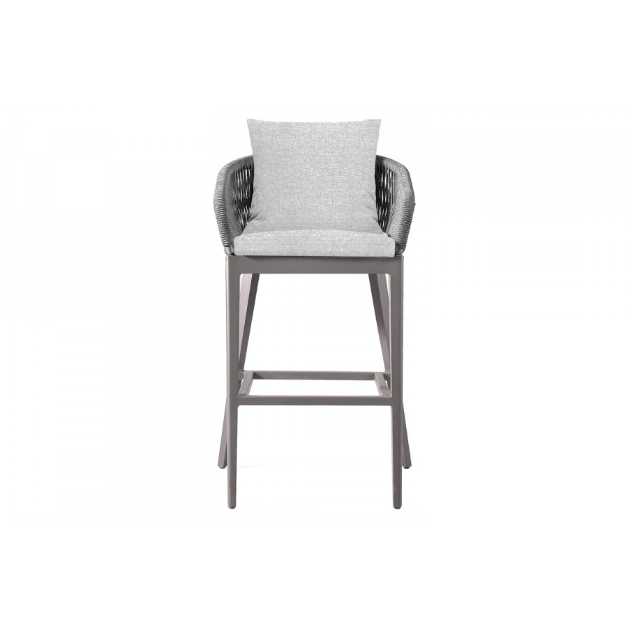 Harbour Hamilton Counter Stool - Aluminum Taupe, Copacabana Sand