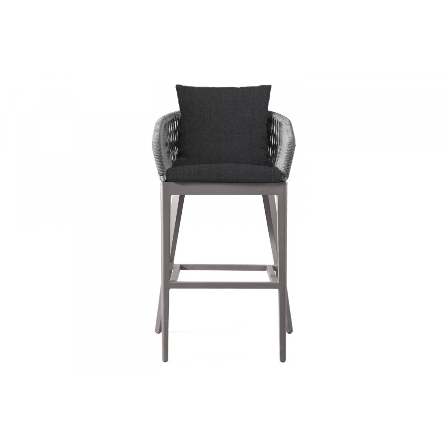 Harbour Hamilton Counter Stool - Aluminum Taupe, Panama Grafito