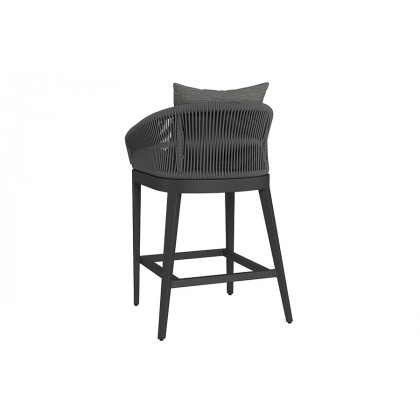 Harbour Hamilton Counter Stool - Aluminum Taupe, Panama Marble