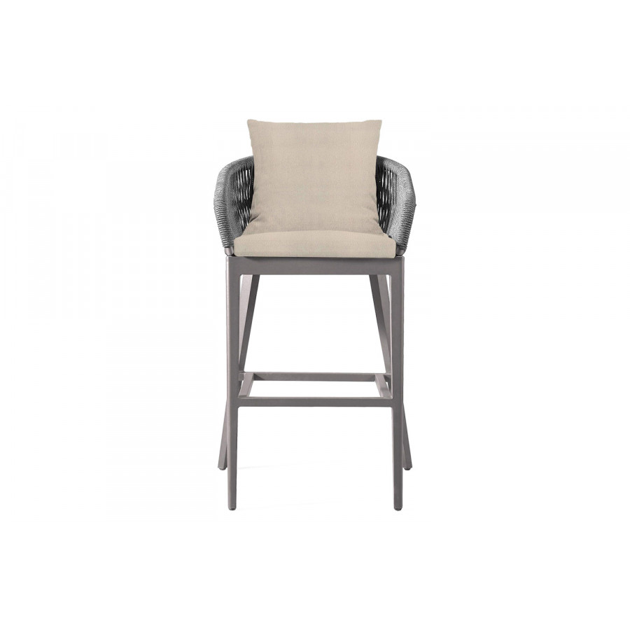 Harbour Hamilton Counter Stool - Aluminum Taupe, Riviera Sand