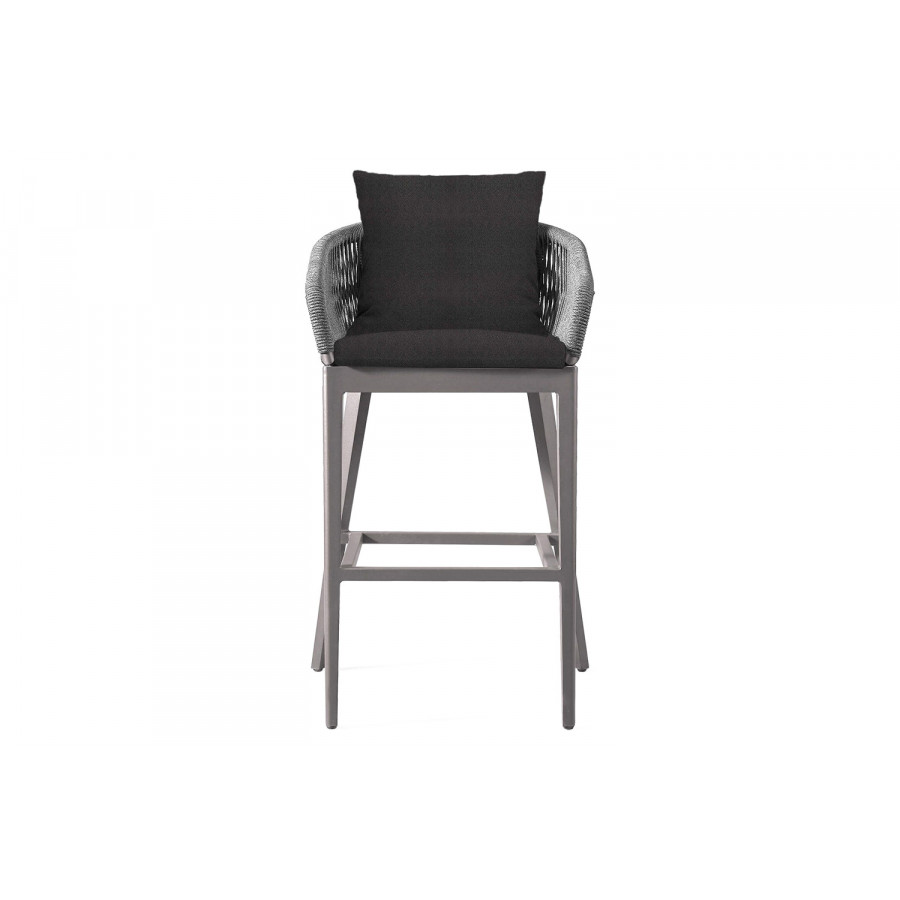 Harbour Hamilton Counter Stool - Aluminum Taupe, Riviera Slate