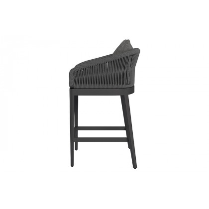 Harbour Hamilton Counter Stool - Aluminum Taupe, Riviera Slate