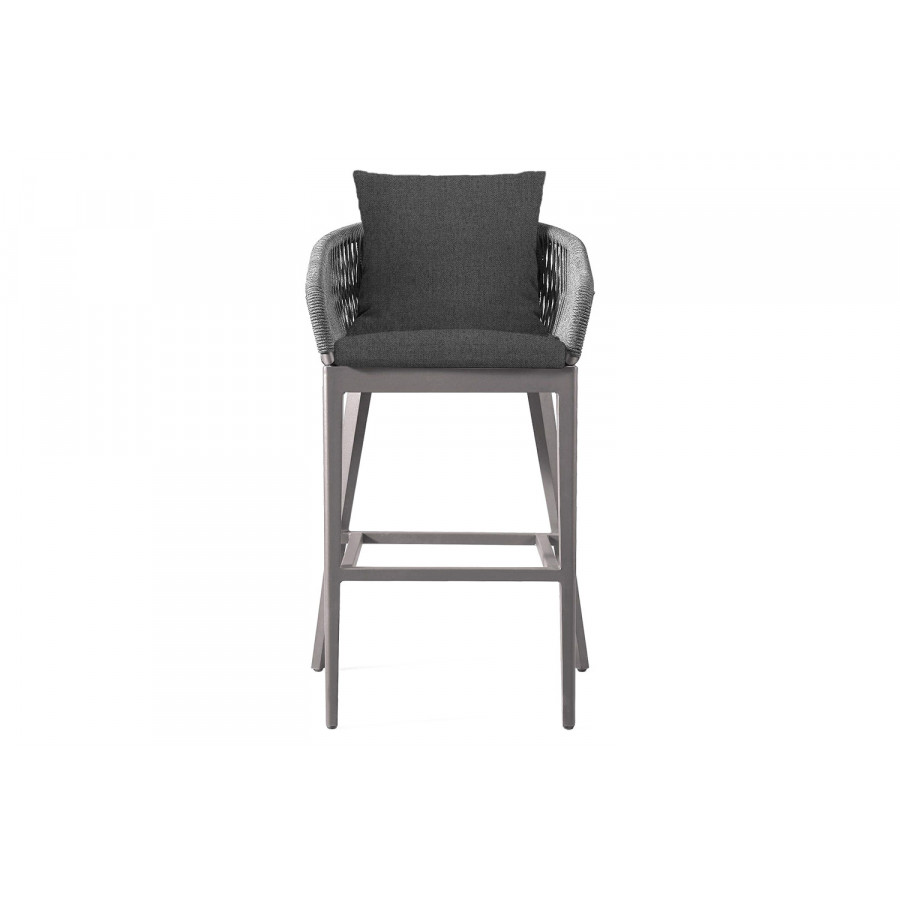 Harbour Hamilton Counter Stool - Aluminum Taupe, Siesta Slate