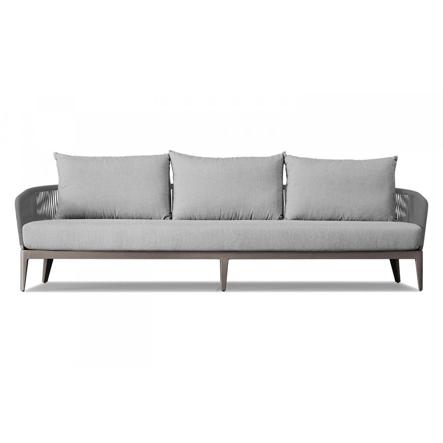 Harbour Hamilton 3 Seat Sofa - Aluminum Taupe, Cast Silver