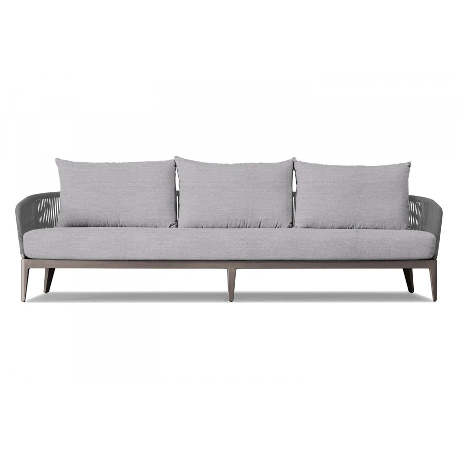 Harbour Hamilton 3 Seat Sofa - Aluminum Taupe, Panama Cloud