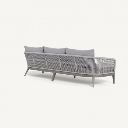 Harbour Hamilton 3 Seat Sofa - Aluminum Taupe, Panama Cloud