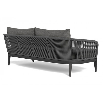 Harbour Hamilton 2 Seat 1 Arm Left - Aluminum Taupe, Riviera Ivory