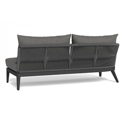 Harbour Hamilton 2 Seat 1 Arm Left - Aluminum Taupe, Riviera Ivory