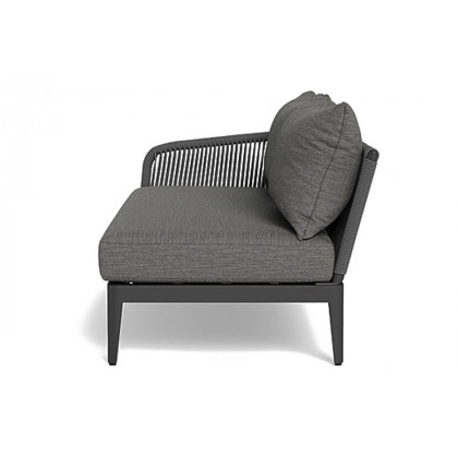 Harbour Hamilton 2 Seat 1 Arm Left - Aluminum Taupe, Riviera Ivory