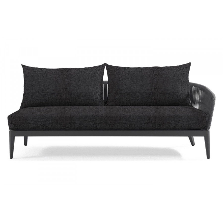 Harbour Hamilton 2 Seat 1 Arm Right - Aluminum Asteroid, Copacabana Midnight