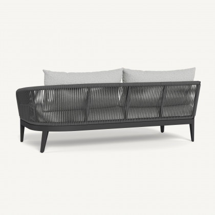 Harbour Hamilton 2 Seat 1 Arm Right - Aluminum Asteroid / Copacabana Sand / Rope Dark Gray