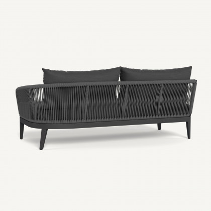 Harbour Hamilton 2 Seat 1 Arm Right - Aluminum Asteroid / Panama Grafito / Rope Dark Gray
