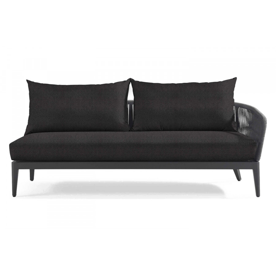 Harbour Hamilton 2 Seat 1 Arm Right - Aluminum Asteroid, Riviera Slate