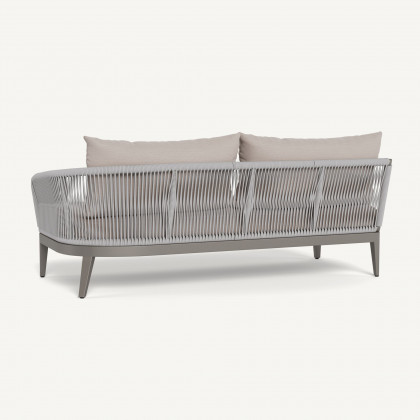 Harbour Hamilton 2 Seat 1 Arm Right - Aluminum Taupe / Panama Marble / Rope Light Gray